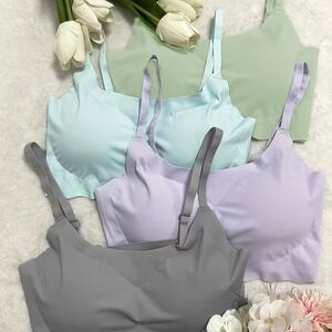Set Of 4 Pastel Color Bralettes Bras Small